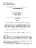 Costing the Banking Services: A Management Accounting Approach potx