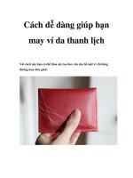 Cách dễ dàng giúp bạn may ví da thanh lịch doc