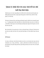 Quản lý nhiệt độ trên máy tính để kéo dài tuổi thọ linh kiện doc