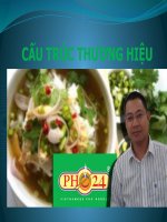 Cấu trúc thương hiệu phở 24 pptx