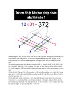 Kỳ diệu: trẻ em Nhật Bản học phép nhân như thế nào! docx