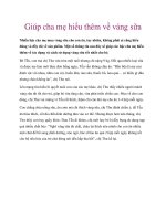 Giúp cha mẹ hiểu thêm về váng sữa pot