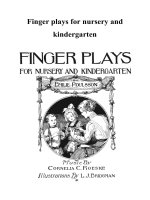 Finger plays for nursery and kindergarten doc