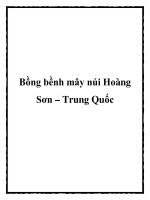 Bồng bềnh mây núi Hoàng Sơn – Trung Quốc docx