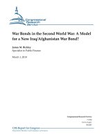 War Bonds in the Second World War: A Model for a New Iraq/Afghanistan War Bond? docx