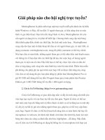 Giải pháp nào cho hội nghị trực tuyến? pdf