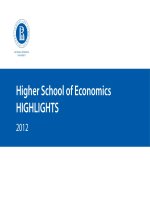 Higher School of Economics HIGHLIGHTS 2012 pptx