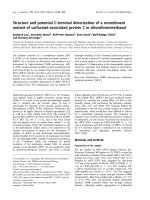 Báo cáo khoa học: Structure and potential C-terminal dimerization of a recombinant mutant of surfactant-associated protein C in chloroform/methanol ppt