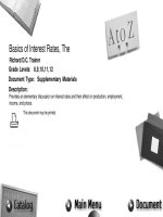 Basics of Interest Rates, The Richard D.C. Trainer pptx