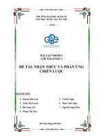 ĐỀ TÀI: NHẬN THỨC VÀ PHẢN ỨNG CHIẾN LƯỢC