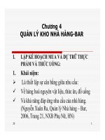 chương 4-quản lý kho nhà hàng bar