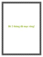 Bé 2 tháng đã mọc răng! doc