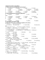 Đề Thi Thử Đại Học Khối A1, D Anh 2013 - Phần 3 - Đề 20 potx