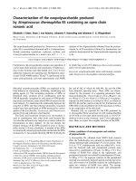 Báo cáo Y học: Characterization of the exopolysaccharide produced by Streptococcus thermophilus 8S containing an open chain nononic acid doc