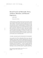 Beyond Control and Rationality: Dewey, Aesthetics, Motivation, and Educative Experiences pptx