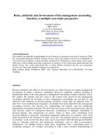 Roles, authority and involvement of the management accounting function: a multiple case-study perspective ppt