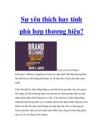 Sự yêu thích hay tính phù hợp thương hiệu? pot