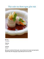 Thịt cuộn rau thơm ngon giòn mát ppt
