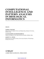 Computational Intelligence and Pattern Analysis in Biology Informatics potx