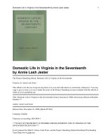 Domestic Life in Virginia in the Seventeenth Century pptx