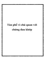Tàn phế vì chủ quan với chứng đau khớp docx