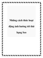 Những cách thức hoạt động ảnh hưởng tới thứ hạng Seo potx