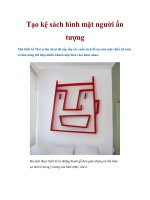 Tạo kệ sách hình mặt người ấn tượng pot