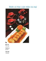 Bánh cải thảo cuộn nhân xíu mại doc