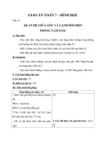 quan hệ giữa góc và cạnh đối diện trong một tam giác - hình học 7 - gv.ng.m.tú