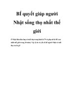 BÍ quyết giúp người Nhật sống thọ nhất thế giới pot