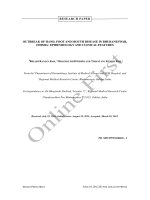 OUTBREAK OF HAND, FOOT AND MOUTH DISEASE IN BHUBANESWAR, ODISHA: EPIDEMIOLOGY AND CLINICAL FEATURES doc