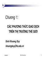 Chương 1: CÁC PHƯƠNG THỨC GIAO DỊCH TRÊN THỊ TRƯỜNG THẾ GIỚI pot