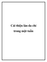 Cải thiện làn da chỉ trong một tuần pptx