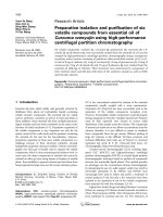 Preparative isolation and purification of six volatile compounds from essential oil of Curcuma wenyujin using high-performance centrifugal partition chromatography doc