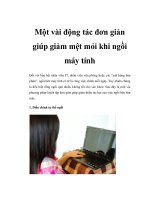 Một vài động tác đơn giản giúp giảm mệt mỏi khi ngồi máy tính potx