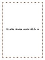 Biện pháp giảm đau bụng tại nhà cho trẻ pdf