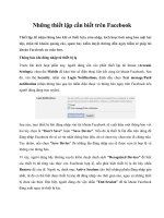 Những thiết lập cần biết trên Facebook pdf