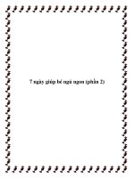 7 ngày giúp bé ngủ ngon (phần 2) doc