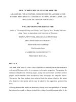 HOW TO WRITE SPECIAL FEATURE ARTICLES A HANDBOOK docx