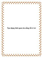 Tạo dựng thói quen ăn uống tốt ở trẻ docx