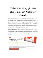 Thêm tính năng ghi chú cho Gmail với Notes for Gmail docx