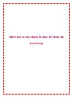 Mách nhỏ các mẹ những bí quyết để chăm con ốm tốt hơn docx