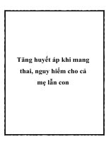 Tăng huyết áp khi mang thai, nguy hiểm cho cả mẹ lẫn con pdf