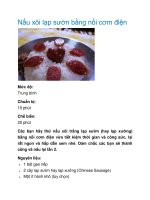 Nấu xôi lạp sườn bằng nồi cơm điện doc