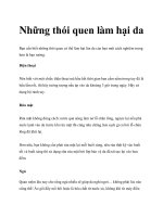 Những thói quen làm hại da ppt