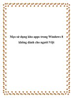 Mẹo sử dụng kho apps trong Windows 8 không dành cho người Việt doc