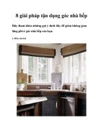 8 giải pháp tận dụng góc nhà bếp ppt