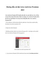 Hướng dẫn cài đặt Avira Antivirus Premium 2013 pdf
