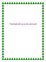 7 bài thuốc hỗ trợ trị sốt xuất huyết. ppt