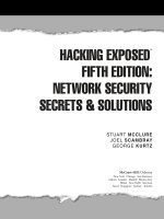 HACKING EXPOSED: NETWORK SECURITY SECRETS & SOLUTIONS SECOND EDITION pptx